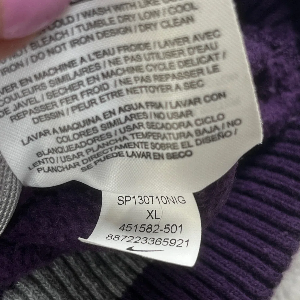 Jordan Varsity Hooded Jacket Mens XL Purple Grey Snap Fleece Jumpman 451582-501